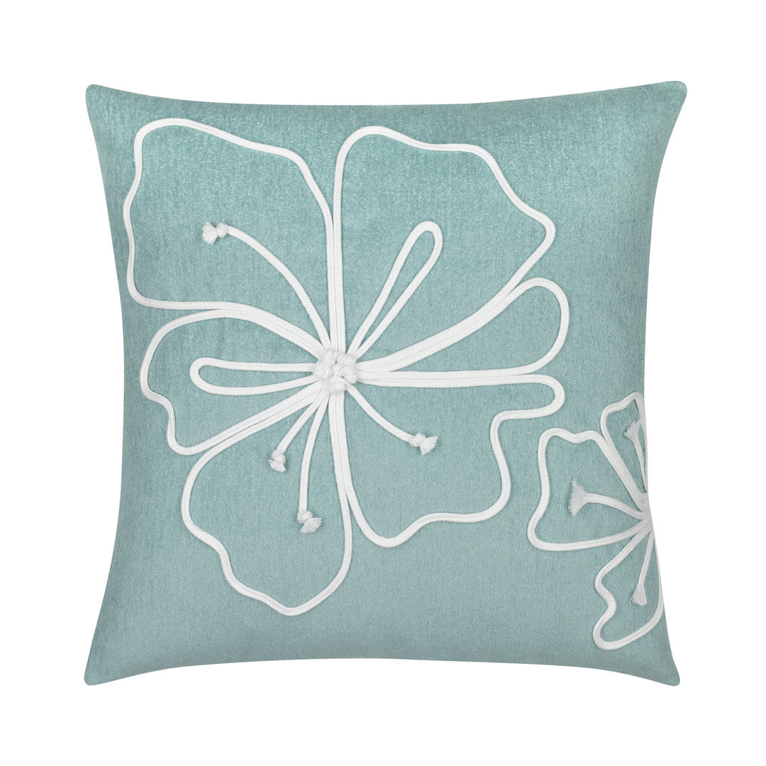 Elaine Smith Hibiscus Mist Indoor/Outdoor Pillow, Square