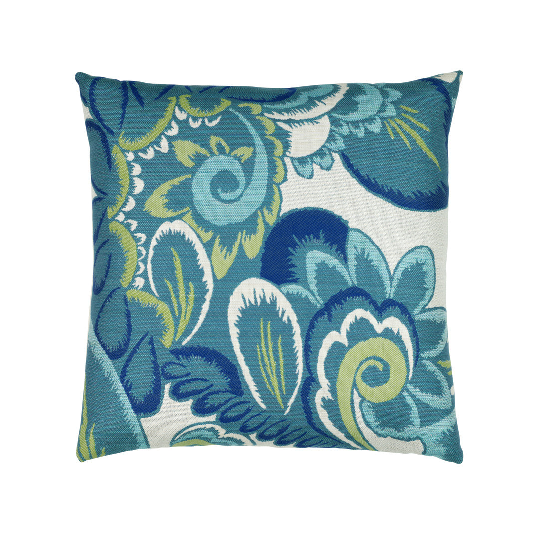 Elaine Smith Floral Wave Indoor/Outdoor Pillow, Square