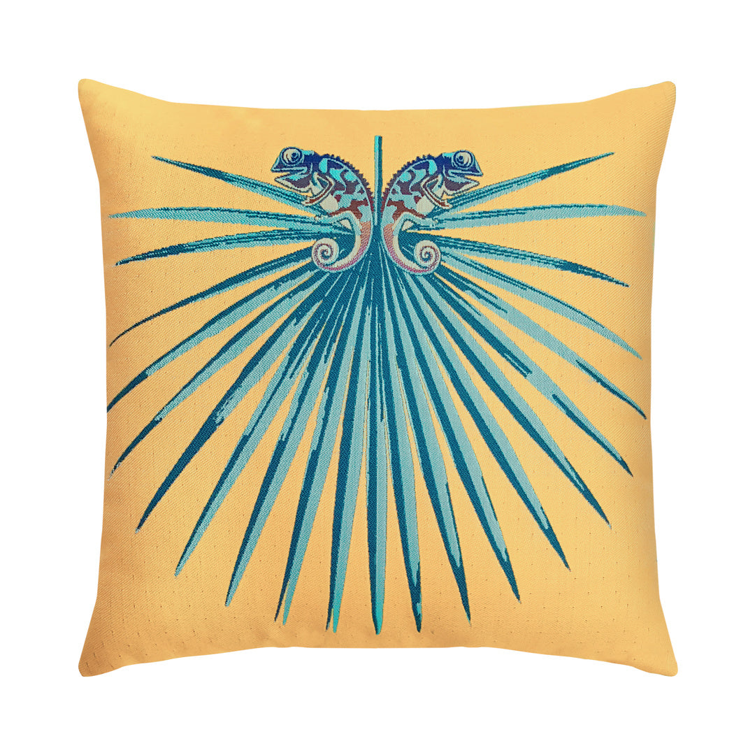 Elaine Smith Chameleon Lagoon Indoor/Outdoor Pillow, Square