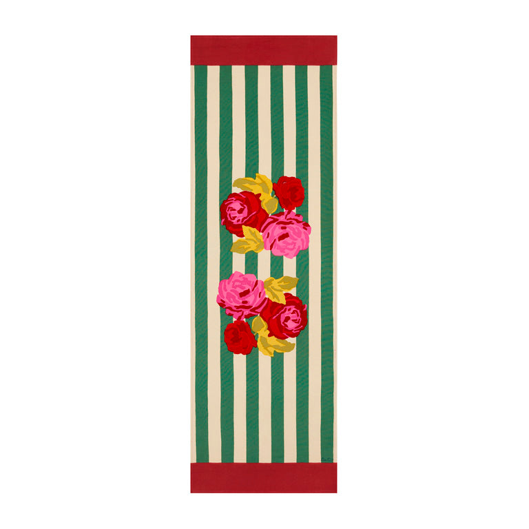 Lisa Corti Nizam Stripes Table Runner, Green