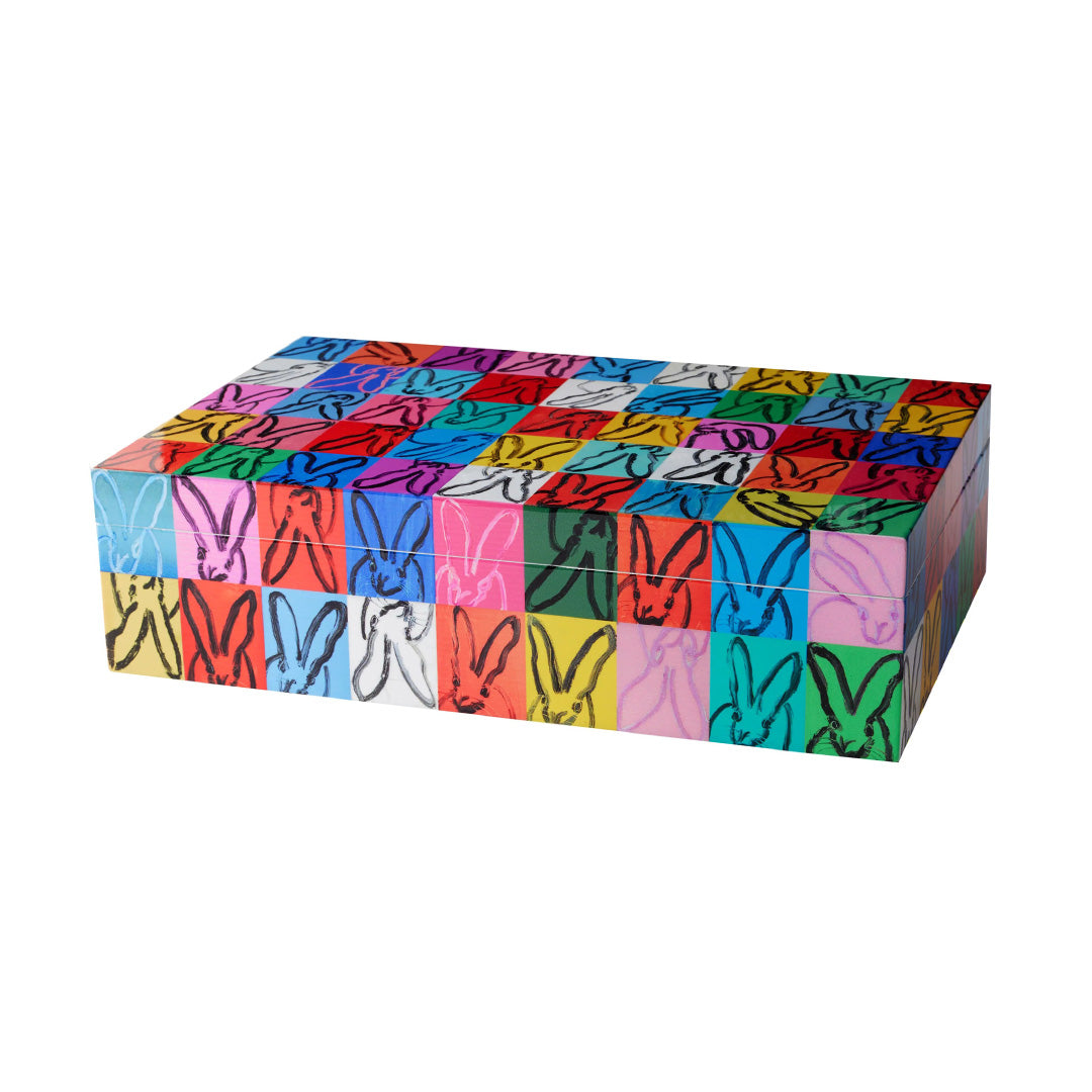 Hunt Slonem Rabbit Rabbit Lacquer Box