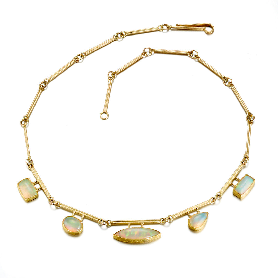 Petra Class Ethiopian Opal Mixed Shape Necklace