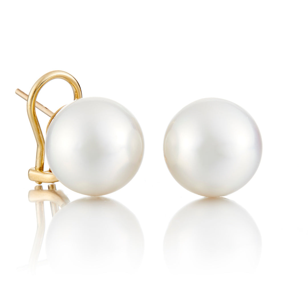 Gump's Signature 14mm White South Sea Pearl Earrings
