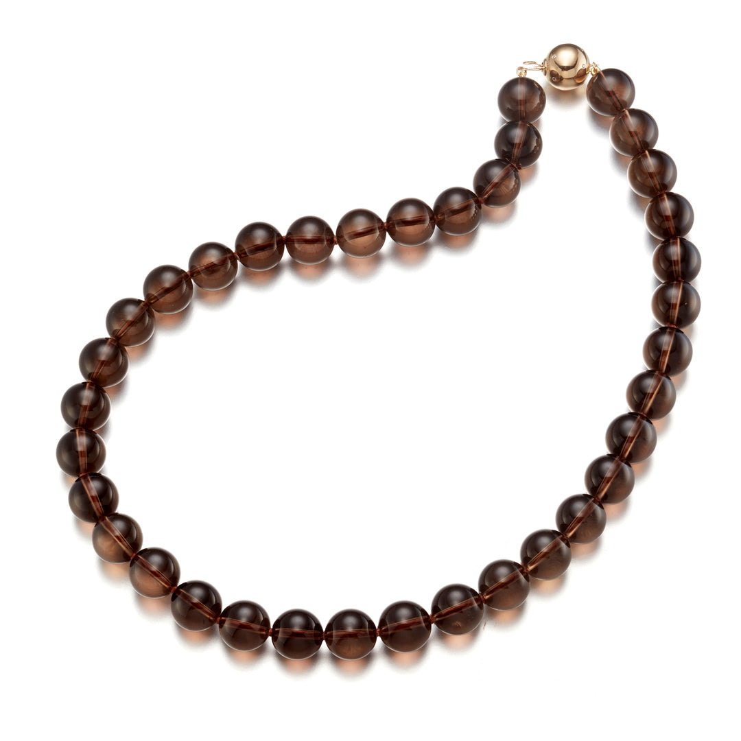 Gump's Signature 12mm Smokey Quartz Bead Necklace