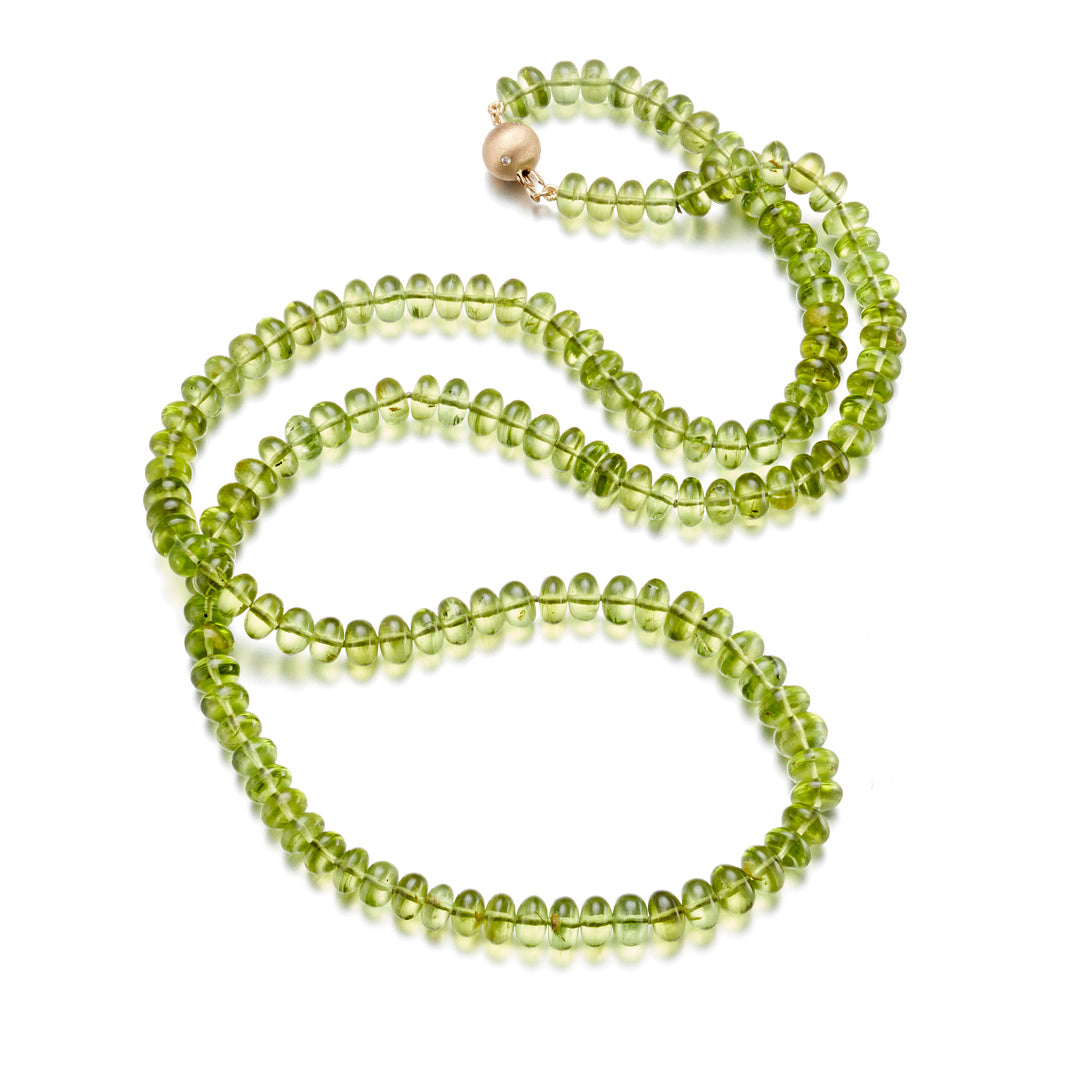 Gump's Signature 6mm Peridot Bead Necklace