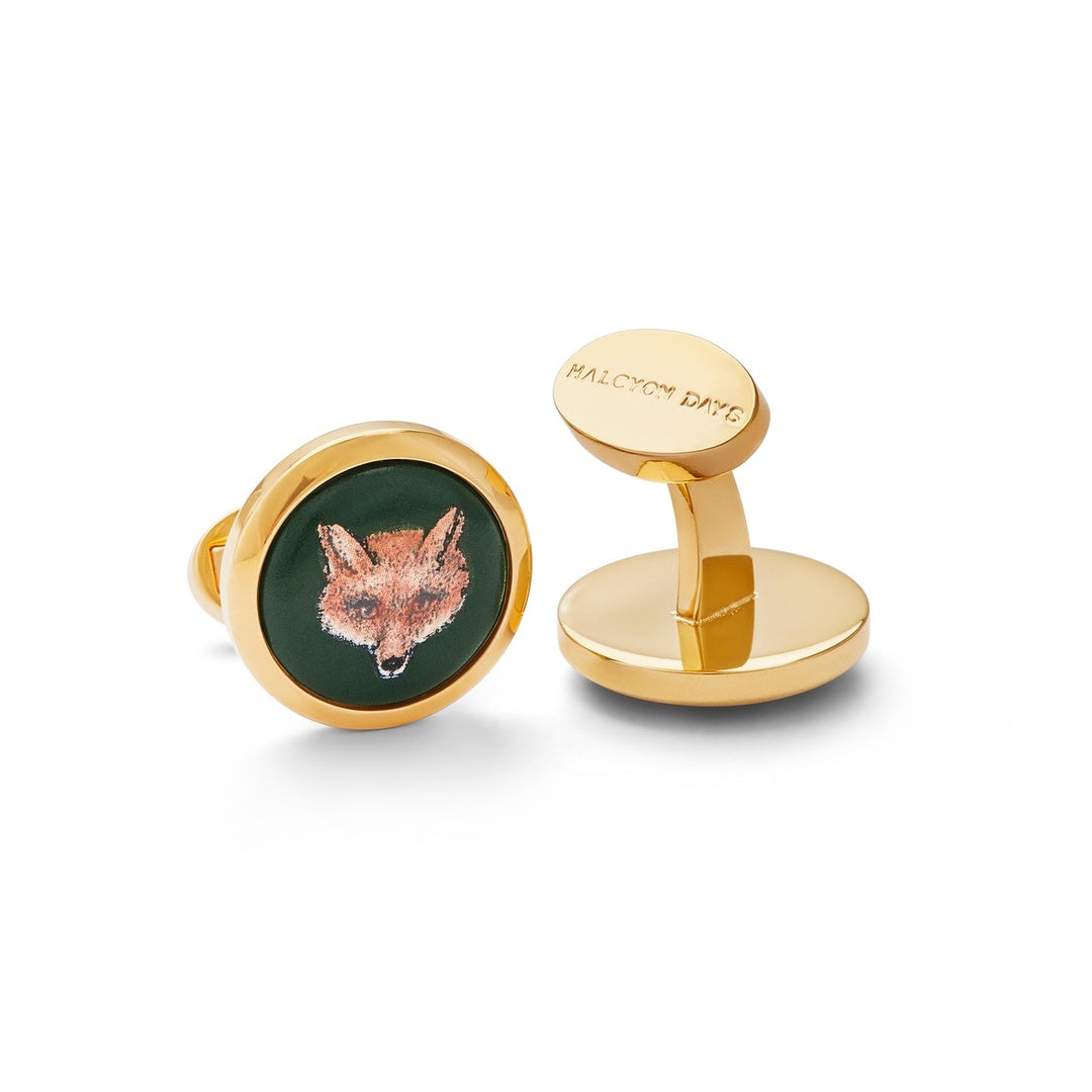 Halcyon Days Woodland Wildlife Fox Cuff Links